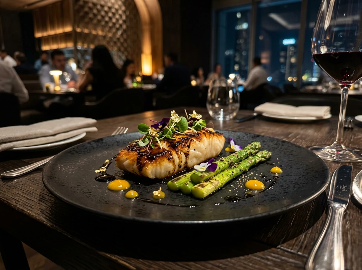 Chilean sea bass dish preview on UAE digital menu