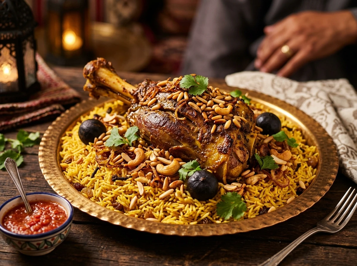 Saudi Arabian signature dish preview on mobile QR menu