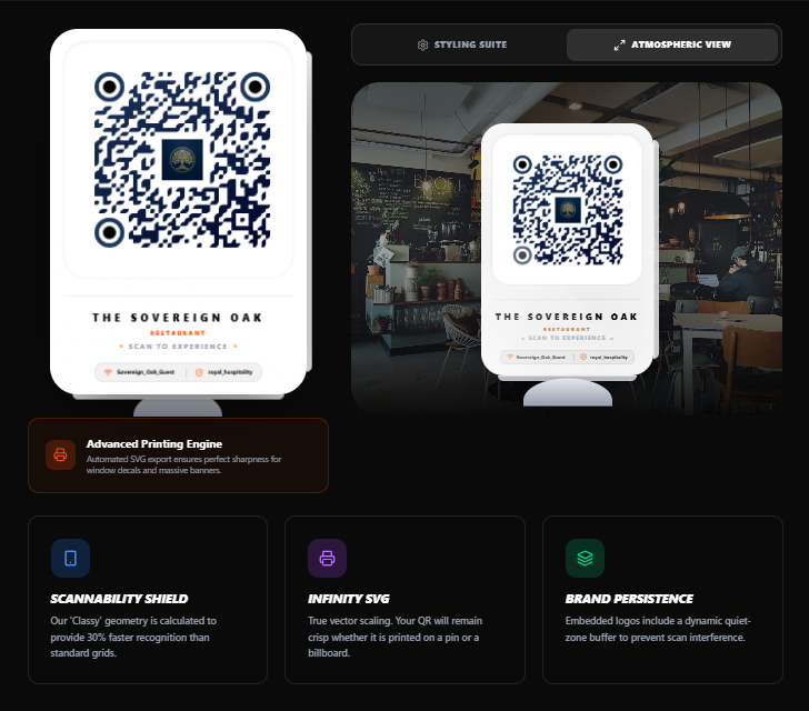 معاينة رمز الـ QR على طاولات المطعم في TableGreet