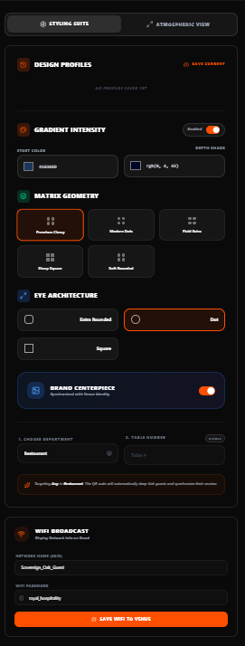 تخصيص ألوان وتصميم رمز الـ QR في TableGreet