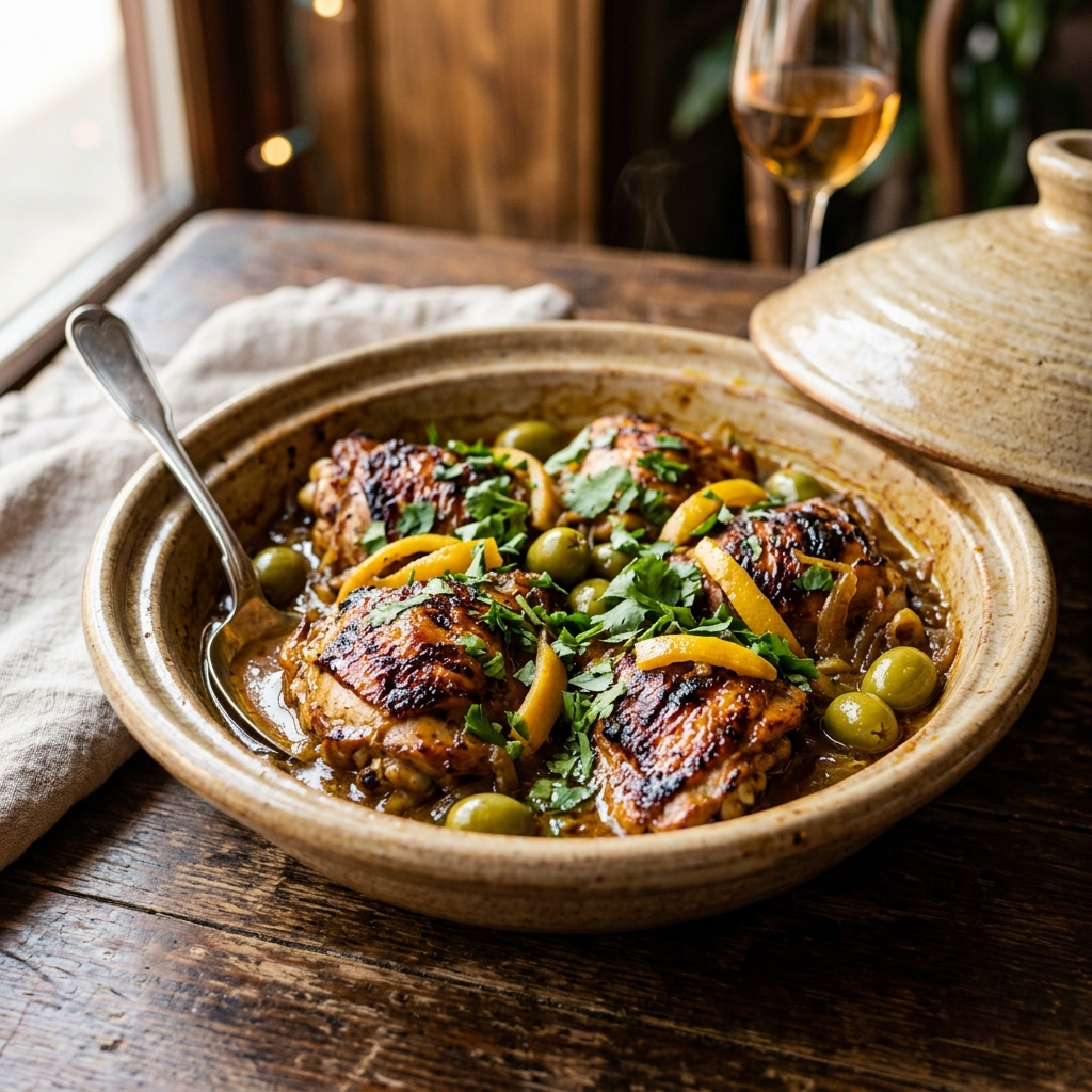 Charred lemon chicken